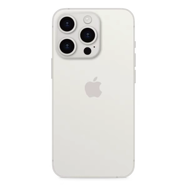 iphone 15 pro white titanium back side