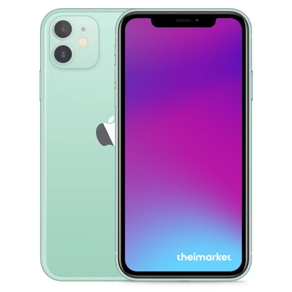 Μεταχειρισμένο iPhone 11 κόκκινο, μπροστινή και πίσω όψη