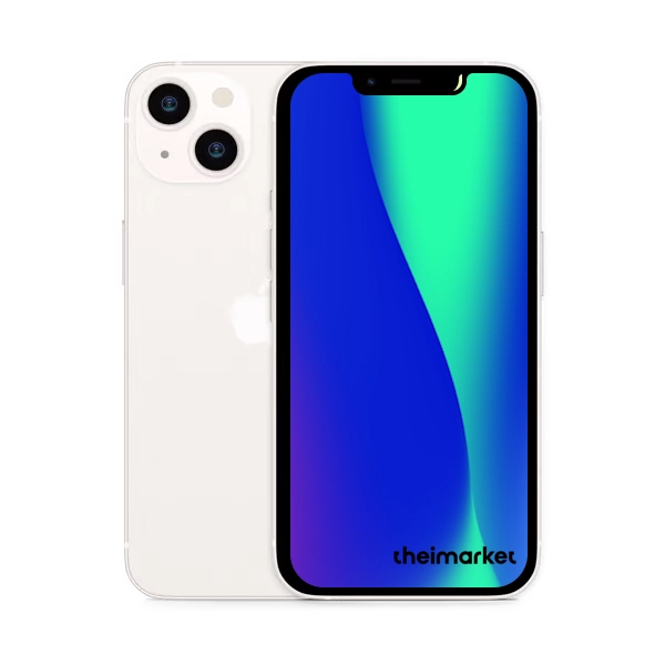 Μεταχειρισμένο iPhone 13 Mini Starlight, μπροστινή και πίσω όψη