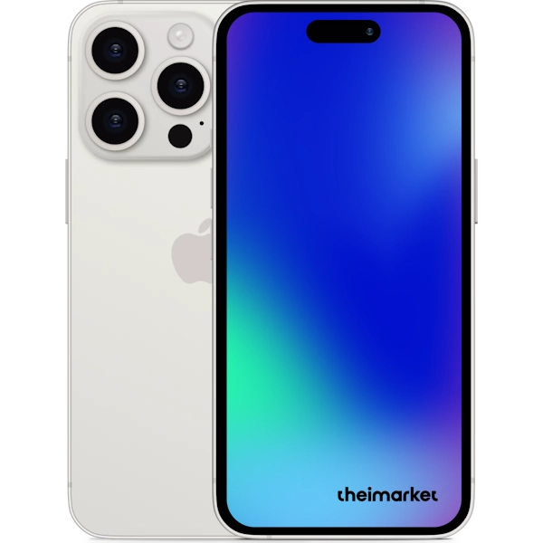 Εκθεσιακό iPhone 15 Pro Max White Titanium, μπροστινή και πίσω όψη